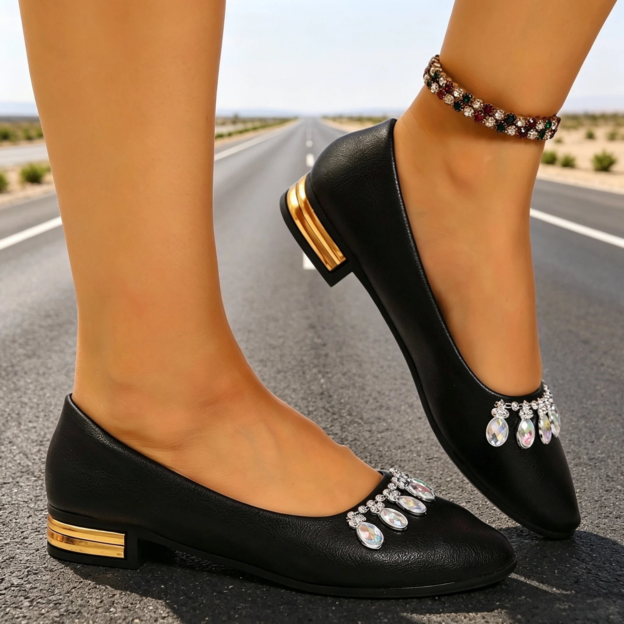 Women Flats Pointed Toe Ballet - Outdoor Sports Shoes 评论和价格